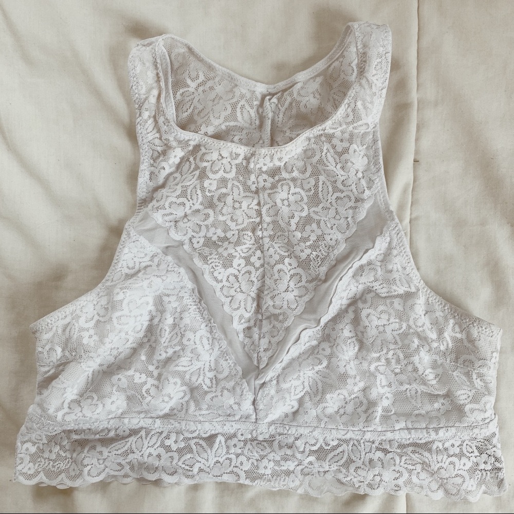 White High-Neck Bralette